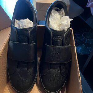 UGG Neri Leather Sneakers Black/Silver Accent-NIB (12)